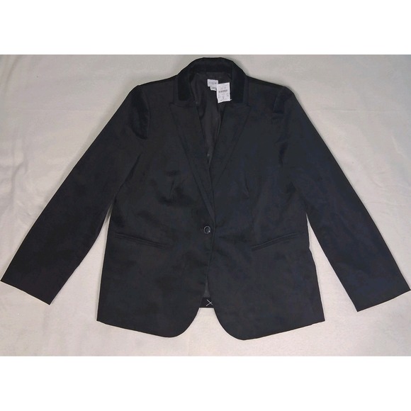J Crew Woman's Preppy  Single Breast Black Velvet Blazer Size 16 BU281 $218 - Picture 1 of 16